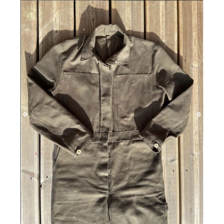 The "Louv" Women's Canvas Khaki Boilersuit - L'Ouvrière Moderne