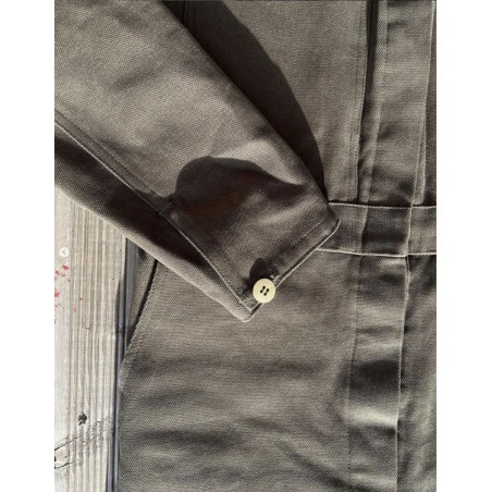 Damen-Overall "Louv" Canvas Khaki – L'Ouvrière Moderne