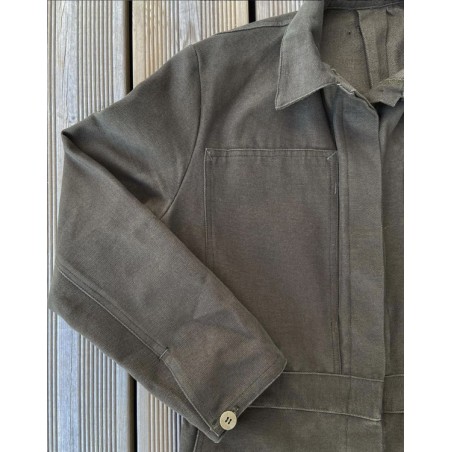 Damen-Overall "Louv" Canvas Khaki – L'Ouvrière Moderne