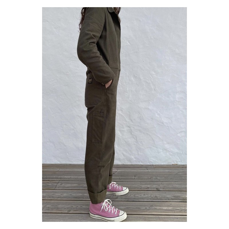 Damesoverall "Louv" Canvas Khaki - L'Ouvrière...
