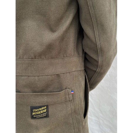 Damesoverall "Louv" Canvas Khaki - L'Ouvrière Moderne