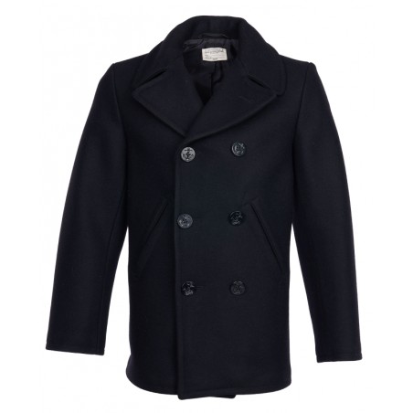 Caban Navy - 1938 Pea Coat zwarte wol USN Pike Brothers
