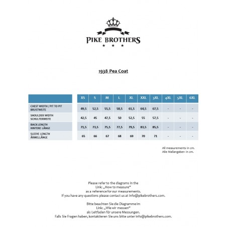 Caban Navy - 1938 Pea Coat black wool USN Pike Brothers