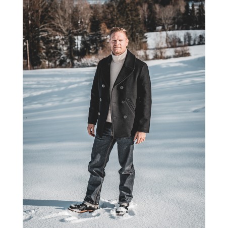 Caban Navy - 1938 Pea Coat black wool USN Pike Brothers