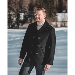 Caban Navy - 1938 Pea Coat zwarte wol USN Pike Brothers 2