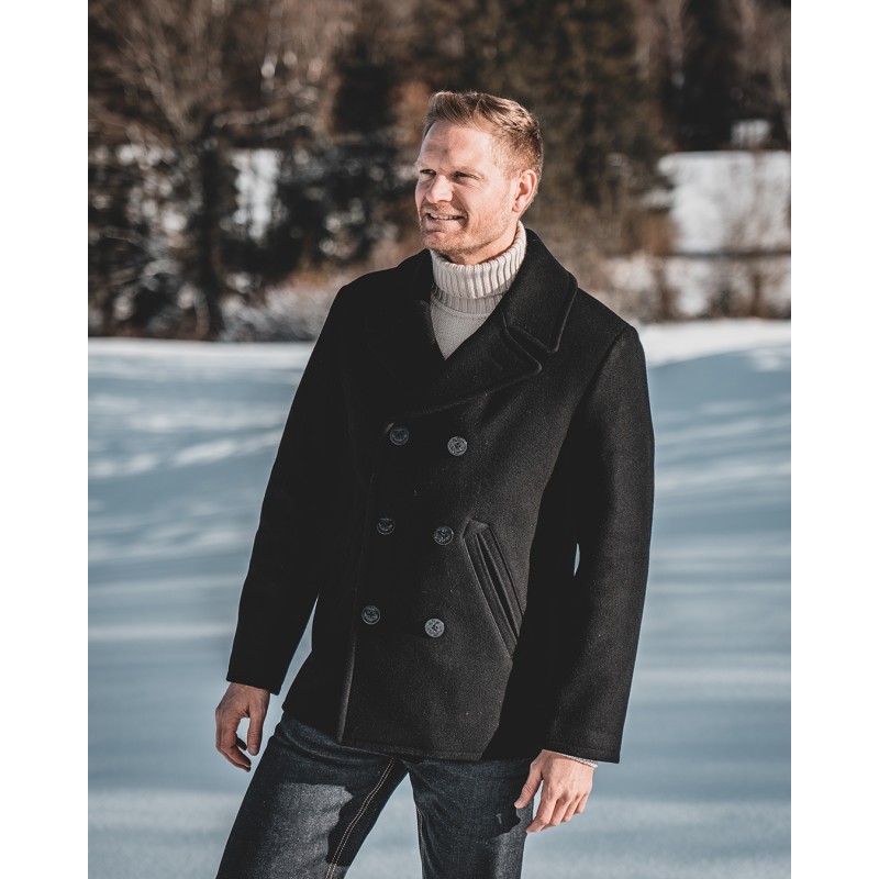 Navy Pea Coat - 1938 Pea Coat Black Wool USN...