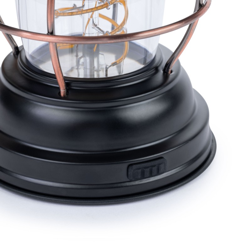 Outpost Antique Bronze Lantern with Battery –...