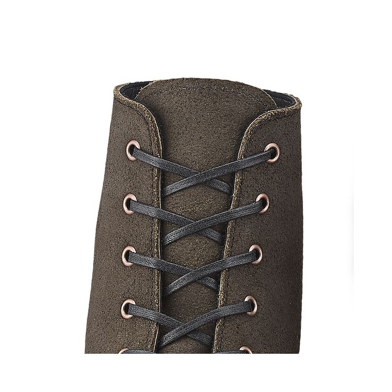 Black flat waxed cotton laces / Brown 97155...