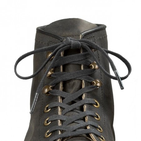 Black flat waxed cotton laces / Brown 97155 FLAT WAXED LACE 48 Inch - 122 cm Red Wing Shoes