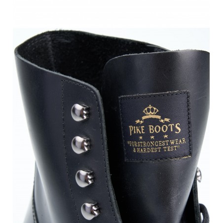 Schwarze Lederstiefeletten 1966 Low Quarters Black - Pike Brothers