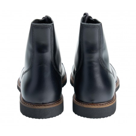 Schwarze Lederstiefeletten 1966 Low Quarters Black - Pike Brothers