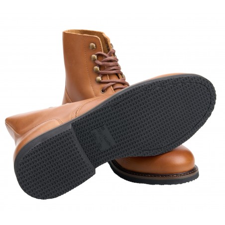 Brown leather ankle boots 1966 Low Quarters Redwood Brown Pike Brothers
