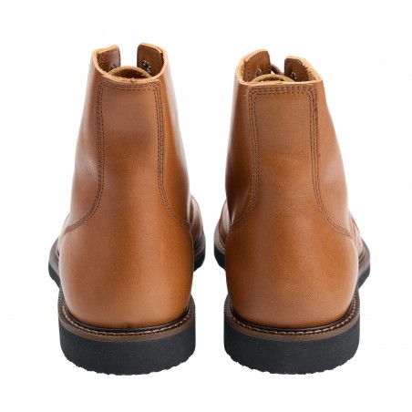 Brown leather ankle boots 1966 Low Quarters Redwood Brown Pike Brothers
