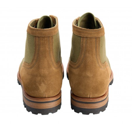 1952 Lowkinawa Boots Rough-Out - Rough-Out Leather and Canvas Ankle Boots - Pike Brothers