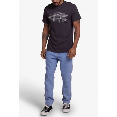 T-SHIRT BIOLOGISCH KATOEN CHARGER TEE ANTRACIET - Deus Ex Machina