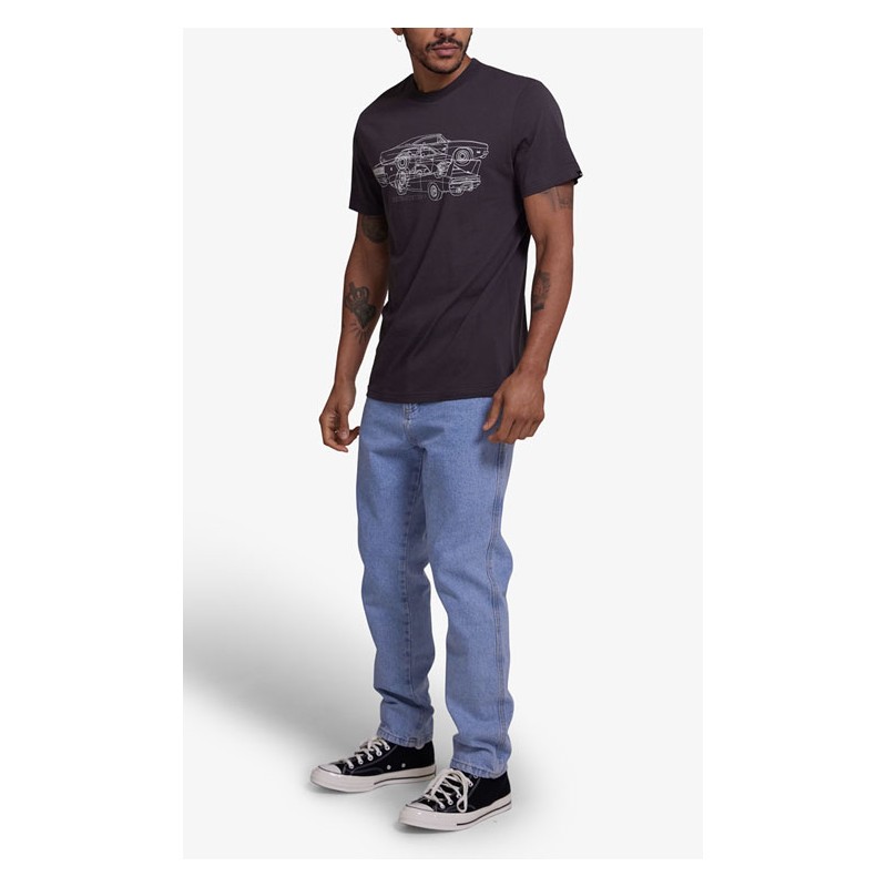 ORGANIC COTTON T-SHIRT CHARGER TEE ANTHRACITE -...