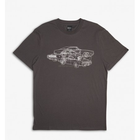 ORGANIC COTTON T-SHIRT CHARGER TEE ANTHRACITE - Deus Ex Machina