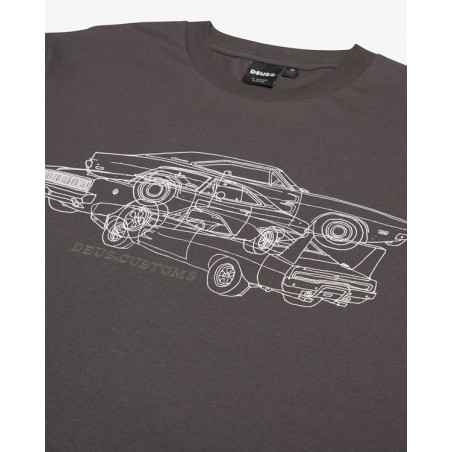 T-SHIRT COTON BIO CHARGER TEE ANTHRACITE - Deus Ex Machina