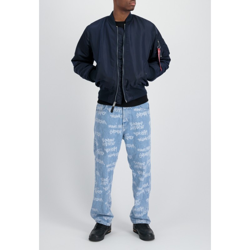 MA-1 Pilot Bomber Jacket Navy Blue - Alpha...