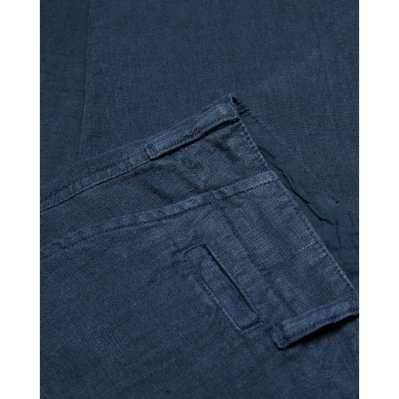 Hose 100% Leinen marineblau - Portuguese Flannel