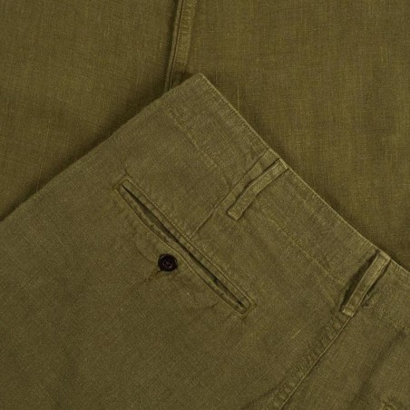 Pantalon 100% lin olive - Portuguese Flannel