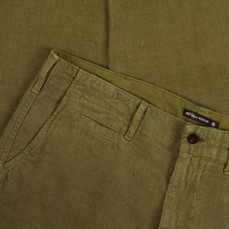 Pantalon 100% lin olive - Portuguese Flannel