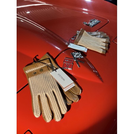 Driving Mittens "Summer Gloves Sheep Nappa & Knit" - Stetson