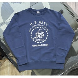 Cotton Sweatshirt Omaha Beach U.S. Navy - In Memories...