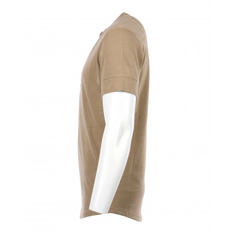 Camiseta 1927 Henley Shirt de manga corta, beige Mojave - Pike Brothers