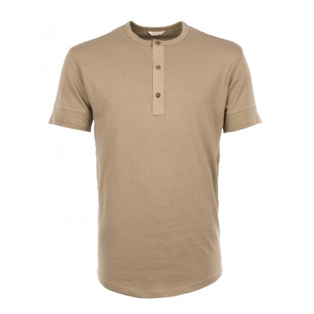 T-shirt 1927 Henley Shirt short sleeve Mojave beige - Pike Brothers
