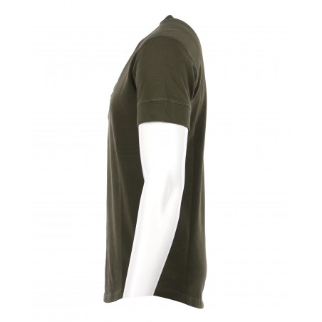 T-shirt 1927 Henley Shirt a maniche corte verde Mojave - Pike Brothers