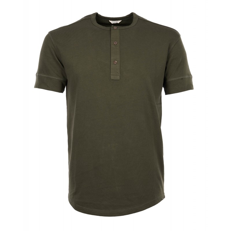 T-shirt 1927 Henley Shirt a maniche corte verde...