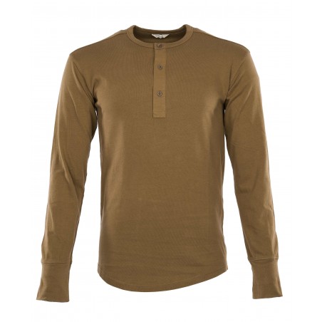 Camiseta 1927 Henley Shirt long sleeve Mojave brown - Pike Brothers