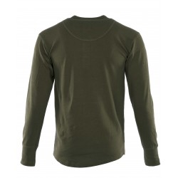Camiseta 1927 Henley Shirt de manga larga verde Mojave -... 2