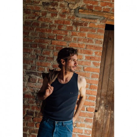 Le Véritable Débardeur Marcel noir charbon - Les Tricots Marcel