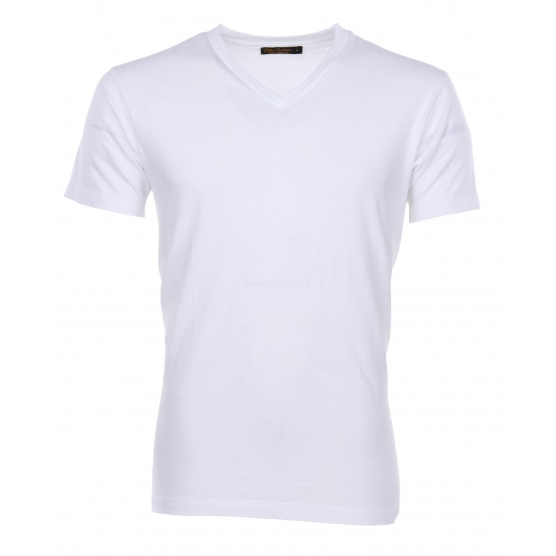 Pack of 2 tubular V-neck T-shirts White - 1965...
