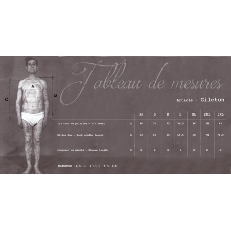 White Marcel Tank Top "LE GILETON DU PÉGRIOT" - Fleurs de Bagne