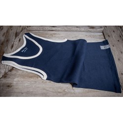 Navy & White Marcel Tank Top "LE GILETON DU PÉGRIOT" -... 2