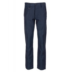 Sommerstreifen-Hose blau Leinen/Wolle mit grauen Streifen... 2