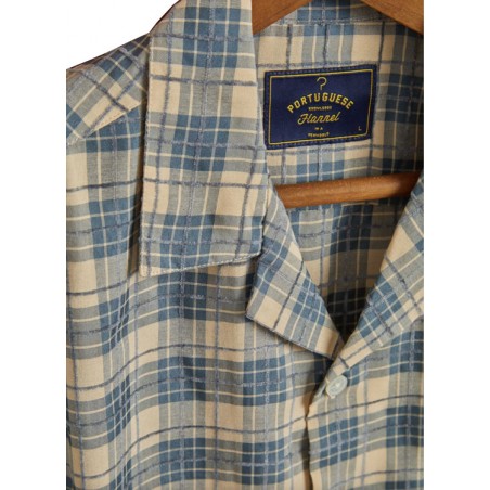 Licht kortemouwhemd Trail Blue - Portuguese Flannel