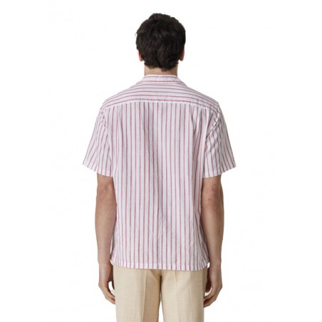 Kurzarmhemd 100% Baumwolle Beach Cabin red - Portuguese Flannel
