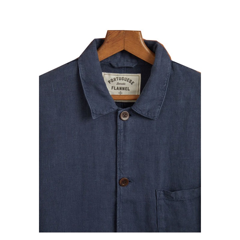 Linnen jasje Labura marineblauw - Portuguese...