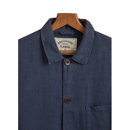 Linnen jasje Labura marineblauw - Portuguese Flannel