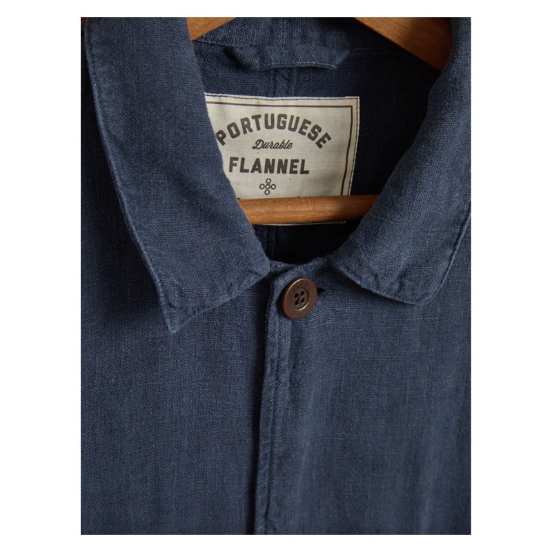 Labura Navy Blue Linen Jacket - Portuguese Flannel