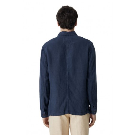 Labura Navy Blue Linen Jacket - Portuguese Flannel
