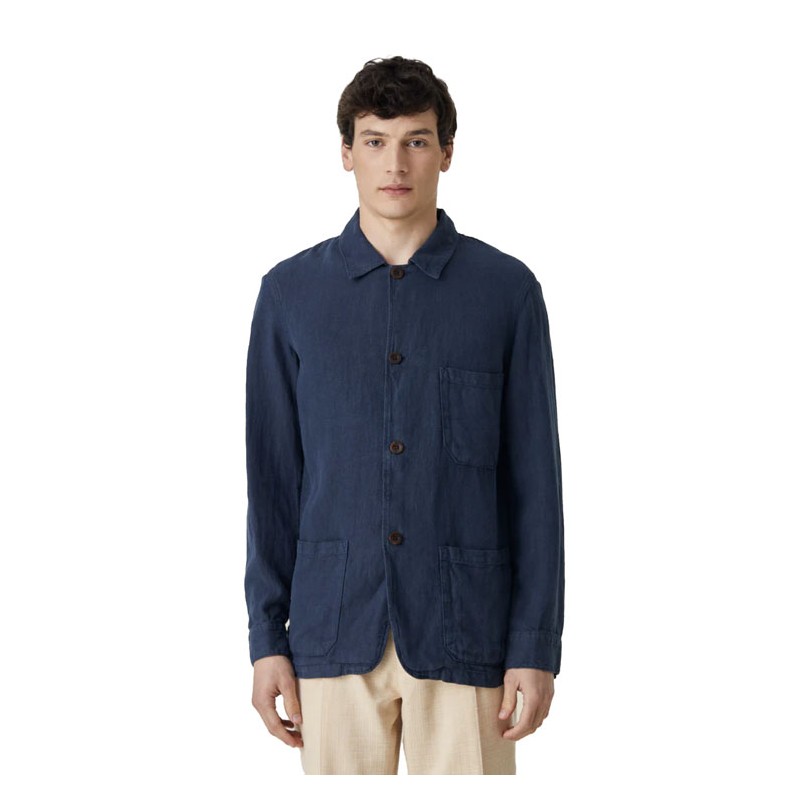 Linnen jasje Labura marineblauw - Portuguese...