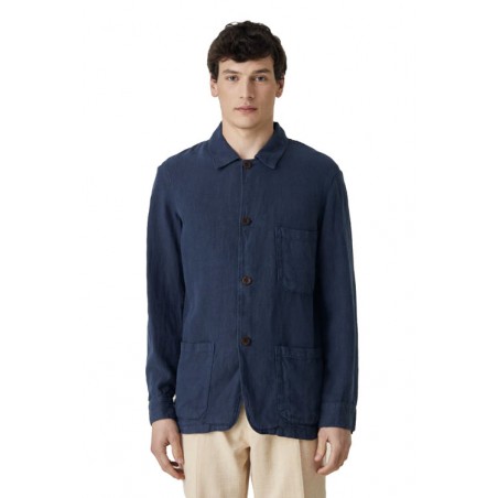 Labura Navy Blue Linen Jacket - Portuguese Flannel