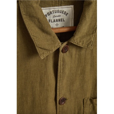 Labura Olive Linen Jacket - Portuguese Flannel
