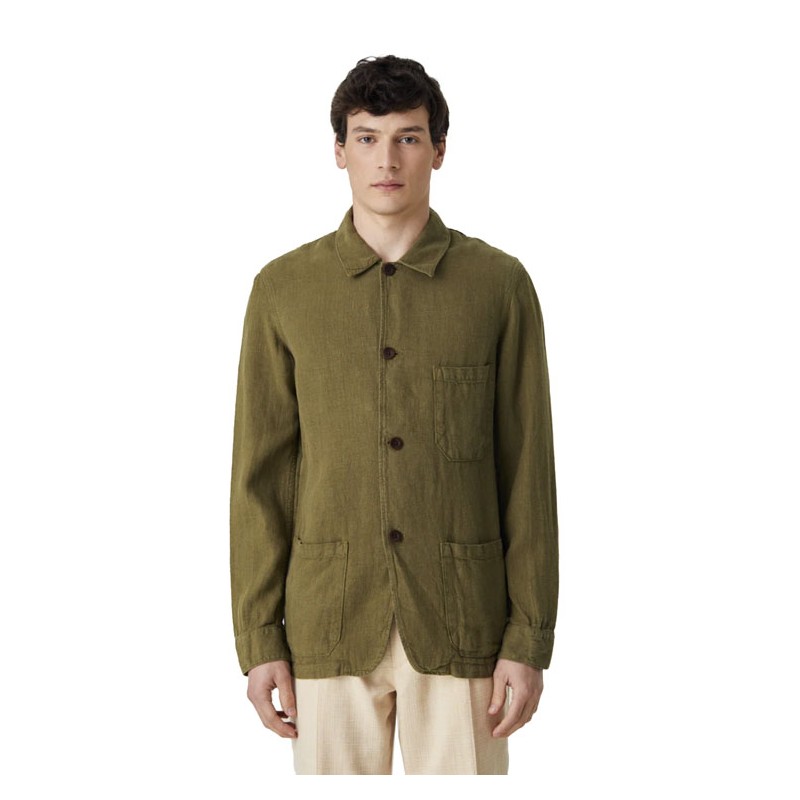 Labura Olive Linen Jacket - Portuguese Flannel