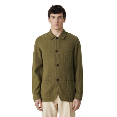 Labura Olive Linen Jacket - Portuguese Flannel